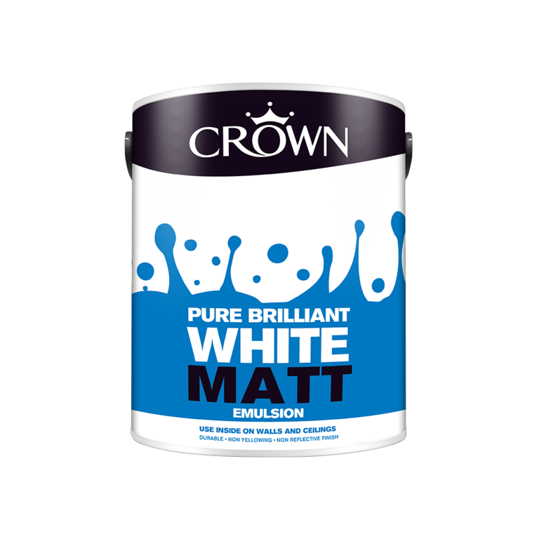 Crowning Glory: Transform Your Space with Crown Pure Brilliant White Matt Emulsion 2.5L