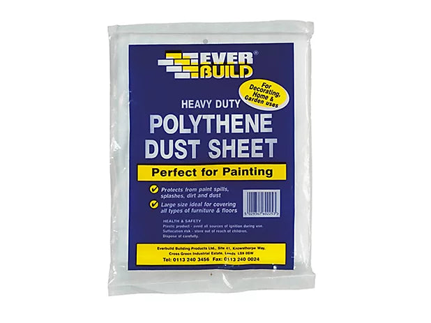 Heavy Duty Polythene Dust Sheet EverBuild