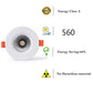 LED Downlight 3500K – 7W – White/Chrome Frame