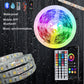 RGB LED Strip Light 5m – Remote control, mobile app & music sync